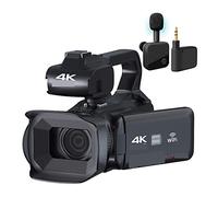 JOJIDE Videocamara, Videocámara Profesional Full 4K Zoom 18X 4quot;Pantalla táctil 64MP Cámara de Video Lapso de Tiempo Grabadora Digital Streaming Webcam(64G SD Card,with Microphone)