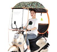 JOJMIDO Cubierta de Lluvia para Motocicleta, Parasol Universal para Bicicleta eléctrica, Cubierta para Lluvia, Paraguas con toldo para Coche con batería Impermeable, con Parabrisas de PVC