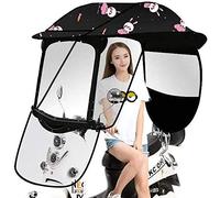 JOJMIDO Cubierta para la Lluvia del Refugio de la sombrilla de la Bicicleta eléctrica, sombrilla Universal para el Sol de la Movilidad del Paraguas de la Vespa del Motor del Coche, con el parabrisa