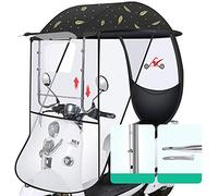 JOJMIDO Cubierta para Lluvia para Parasol eléctrico para Bicicleta, Cubierta para Lluvia para Motocicleta, Paraguas para Scooter de Motor Completamente Cerrado, Parasol para Movilidad y Cubierta pa