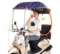 JOJMIDO Cubierta Universal para la Lluvia para sombrilla de Bicicleta eléctrica, Cubierta Impermeable para Scooter con batería de Parabrisas de PVC, Cubierta para Paraguas, Visera Solar, 7