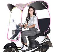 JOJMIDO Cubierta Universal para Parasol de Motocicleta eléctrica, Cubierta Impermeable para Lluvia de Scooter, Cubierta para Paraguas de Coche con batería, Cubierta para Viento y Lluvia,D