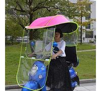 JOJMIDO Cubierta Universal para Parasol de Motocicleta eléctrica/Cubierta Impermeable para Lluvia de Scooter/Cubierta de Paraguas para toldo de Coche con batería de Acero Inoxidable plegada 5