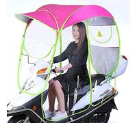 JOJMIDO Paraguas Impermeable Plegable Totalmente Cerrado eléctrico Universal para Bicicleta, Parasol para Motocicleta, Cubierta para la Lluvia, Color Rosa