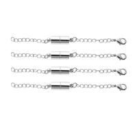 jojnsha 4 Piezas Pack Cadena Ajustable Conjunto De Extensores para Joyas Que Hacen Oro/Plata Conveniente Broche Magnético Extensión Joya De Joyería Familia