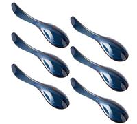 jojnsha 6 cucharones de sopa pequeños de cerámica con materiales y mango cómodo, adecuados para la preparación de comidas familiares