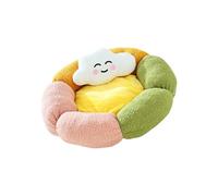 jojnsha Almohadilla De Descanso Suave Ovalada Calidad con Reposacabezas Verde Tonos Y Base Resistente para Animales Tamaño Mediano Cómoda Cama para Gatos con Flecos Altos