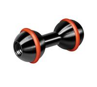 jojnsha Cabezal de bola doble de aluminio de 25,4 mm, adaptador de cabeza de bola ajustable de 360 grados para montaje flexible de cámara y monitor, montaje doble