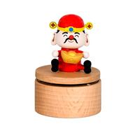 jojnsha Cajas De Música Giratorias De Madera Decoración Navideña Papá Noel Oso Temas De Pastel Canciones Regalo para Familiares Románticos Cajas De Música De Boda