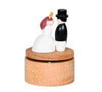 jojnsha Cajas De Música Giratorias De Madera Decoración Navideña Papá Noel Oso Temas De Pastel Canciones Regalo para Familiares Románticos Cajas De Música De Boda