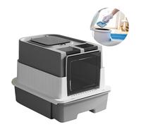 jojnsha Cesta De Basura para Gatos Cerrada Estructura Zonas Control Olores Sustancia ABS Fácil Y Ordenada Interior Espacioso Proporcionados Todos Estructura Inodoro Cerrada