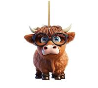 jojnsha Colgante De De Vaca De Dibujos Animados Lindo Decoración De Árboles para Hogar Espejo Retrovisor Adornos para Ventanas Accesorios Colgantes para Estilos De Automóviles Decoración De En
