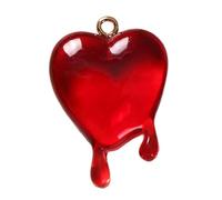 jojnsha Colgantes De Sangre con Forma Gota Amor Verano Agujero Etiquetas Colgantes Corazón Color Joyería Acrílica Colgante Accesorios Bricolaje Sangre Gota Roja