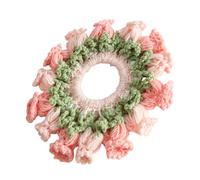 jojnsha Diadema vibrante hecha a mano con diseño floral de ganchillo suave, accesorio de moda para trajes elegantes y uso casual