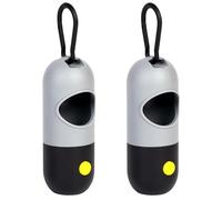 jojnsha Dispensador De Bolsas para Excrementos Perros Cuenta con Luz LED para Ver Noche Gancho Durante Los Paseos Lo Que Garantiza La Comodidad Los Dueños Mascotas Fácil Cambio Dispensador