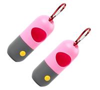 jojnsha Dispensador De Bolsas para Excrementos Perros Cuenta con Luz LED para Ver Noche Gancho Durante Los Paseos Lo Que Garantiza La Comodidad Los Dueños Mascotas Fácil Cambio Dispensador