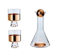 jojnsha Dispensador grande de bebidas de vidrio tintado ámbar con mango ergonómico de 1,5 L de capacidad, adecuado para bebidas frías y calientes y lavavajillas