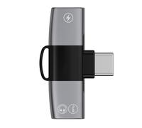 jojnsha Divisor USB C 2 en 1 USB C macho a 2 hembra, adaptador de carga de auriculares, convertidor divisor para teléfono macho a doble hembra