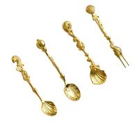 jojnsha Juego de cucharas multiusos con mango ergonómico para helado, postre, azúcar, zinc, materiales de aleación, cucharas demitasse