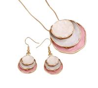 jojnsha Juego de joyas de flores vintage elegante para novia, cuello y oreja, adecuado para combinar con varios atuendos, juego de joyas de flores, talla única, como se describe, como se describe