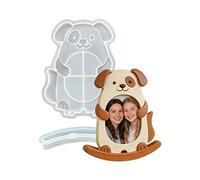 jojnsha Molde de silicona para marco de fotos con forma de animal para decoración especial del hogar, regalos, adornos de escritorio, manualidades, moldes de silicona