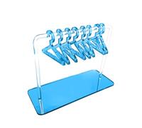 jojnsha Organizador de pendientes en forma de gancho para colgar collares, soporte de exhibición de acrílico con 8 perchas, organizador en forma de gancho