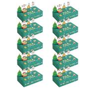 jojnsha Pack of 10 Animal Boxes for Candy Cookie Friendly Foldable Party Holiday Decoration Containers Folding Gift Boxes
