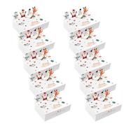 jojnsha Pack of 10 Animal Boxes for Candy Cookie Friendly Foldable Party Holiday Decoration Containers Folding Gift Boxes