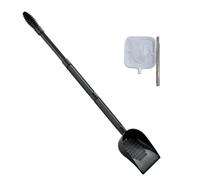 jojnsha Pala de arena para acuarios con red de pesca, herramienta de limpieza con mango ergonómico, limpiador de tamiz para acuarios, pala de limpieza de tanques