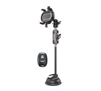 jojnsha Soporte de teléfono para consola central de coche, soporte de absorción a bordo, soporte de abrazadera de succión manos libres, soporte de teléfono para parabrisas con clip de ventilación de
