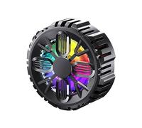 jojnsha Teléfono Refrigerador Negro Ventilador Magnético Radiador Refrigerador Con Semiconductor De Luz Psicodélica