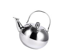 jojnsha Tetera de acero inoxidable con mango ergonómico con infusor con asa para fiestas