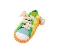 jojnsha Zapato De Juguete para Perros Resistente a Masticar con Sonido Chirriante Cuerda con Nudo Interacción Tirón De Dentición para Razas Pequeñas Y Medianas Masticar para Perros