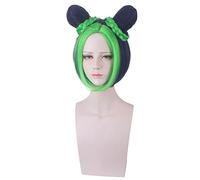 JoJo Bizarre Adventure Golden Wind Jolyne Cujoh Kujo Short Wig With Buns Braids Hair Cosplay Wigs For Halloween Party OneSize mixgreen
