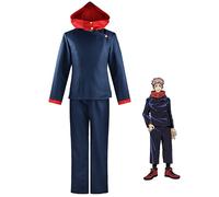JOJO STYLE Cosplay Trajes Anime Jujutsu Kaisen Itadori Yuji Halloween Uniforme Carnaval De Halloween Adulto Disfraz De Halloween Incluyendo Ropa + Pantalones,A,S