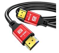 jojobnj 8K HDMI Cable 0,5m High Speed HDMI Cable 48Gbps 8K@60Hz 4K@120Hz, HDCP 2.2 & 2.3, DTS:X, HDR 10 Compatible con Roku TV/eARC/3D/PS5/HDTV/Laptop/Blu-ray (RED)
