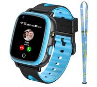 JoJoego 4G Reloj Inteligente Niño con Videollamadas y Teléfono, SOS, GPS, Smartwatch Niñas con IP68 Impermeable, Chat de Voz, Modo Escuela, Linterna, Podómetro, Regalo para Niños y Niñas, Azul