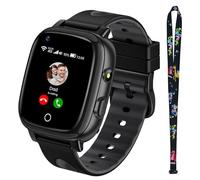 JoJoego 4G Reloj Inteligente Niño con Videollamadas y Teléfono, SOS, GPS, Smartwatch Niñas con IP68 Impermeable, Chat de Voz, Modo Escuela, Linterna, Podómetro, Regalo para Niños y Niñas, Negro