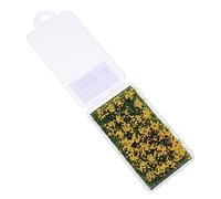 jojofuny 1 Caja Arbusto De Polvo De Hierba Simulada Follaje Césped Artificial Tupido Material De Base En Miniatura Modelo De Terreno Hierba Interior Flores Artificiales Amarillo Resina