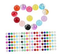 jojofuny 1 Caja Kit de Cuentas de Vidrio Sólido y Multicolor para Manualidades Pulseras y Collares DIY Caja de Compartimentos Acabado Craquelado y Materiales Versátiles para Creación de