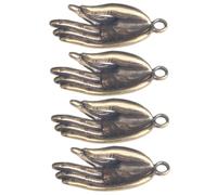 jojofuny 1 Juego Corazón Zen Buddha Hand Keychain Encantos De Colgante Escarabajo Colgante De Cobre Decorativo Colgante De Mano Estatua De Cobre Joyería Espiritual Light 4 Piezas
