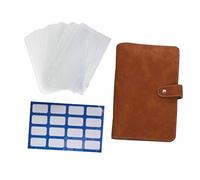 jojofuny 1 Juego Cuaderno de Presupuesto con Bolsas Transparentes y Etiquetas Organizador de Notas para Estudiantes Manual de Etiquetado y Planificación para Guardar Recibos y Tarjetas