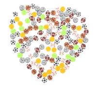 jojofuny 1 Juego Cuentas Sueltas Color Rosario Cuentas De Joyería Deportiva Vistoso Cuentas De Fútbol Para Pulseras Bolas De Baloncesto Suave Arcilla Polimérica 200 Piezas