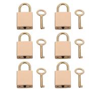 jojofuny 1 juego de mini candados con llaves - Candado decorativo de aleación dorada para diario, pequeño, para equipaje, cofre del tesoro, gimnasio, taquilla, bolso - Candado para festivales, bolsos