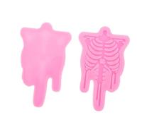 jojofuny 1 Juego Moldes De Silicona Para Colgantes De Calavera Moldes Para Llaveros Y Adornos Diy Flexibles Reutilizables Y Fáciles De Limpiar 2 Piezas