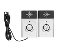 jojofuny 1 par de timbres inalámbricos: Timbre de Puerta con intercomunicador de Voz para Sistema de Llamada de casa, Entrada al hogar, Hotel y Uso Exterior (batería no incluida).