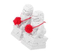 jojofuny 1 Par Estatua de de Piedra Escritorio guardián Estatua de de Escritorio Mini decoración de de guardián Estatua de plástico para Perros el plastico