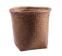 jojofuny 1 Pc Basura Cesta De Mimbre Tejida Papelera De De Papelera Con Tapa Cesto De Ropa Sucia Woven Trash Can Recipiente Con Tapa Baño Rota De Totora Oficina Canasta De Revistas