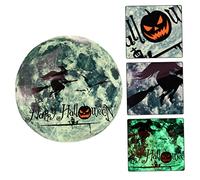 jojofuny 1 Pc Pegatinas Luminosas De Halloween Brillo Pegatinas Llena Pegatinas Pegatina Luminosa Del Castillo De La Bruja Pegatinas De Polivinilo Almohadilla Luminoso 3d