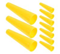 jojofuny 10 Conos de Hilo Cónicos de Pvc Amarillo 3° y 30 para Costura y Tejido, Accesorios Máquina Coser, Bobinas de Hilo Bordar, Kit 10 Piezas para Organización y Almacenamiento